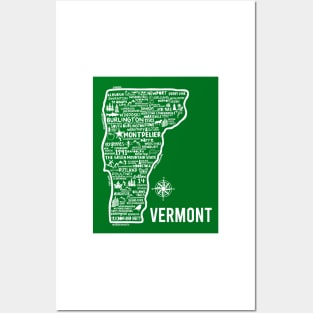 Vermont Map Posters and Art